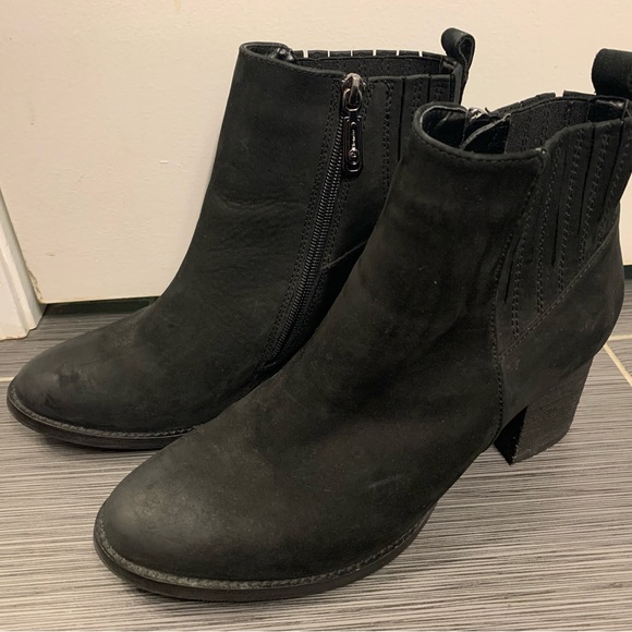 Blondo Black Nubuck Leather Waterproof Western Ankle Booties Shoes Womens 9.5 M - Picture 2 of 9